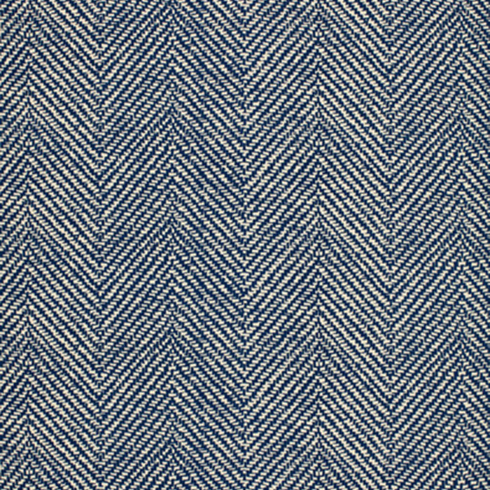 Schumacher Chevron D'Ete Indoor/Outdoor Blue Fabric Sample 173041