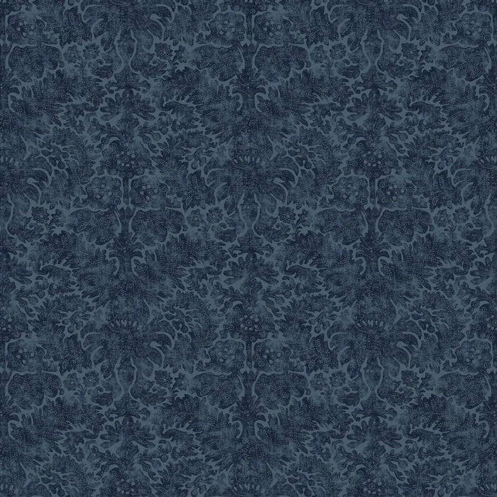 Ralph Lauren Barberry Damask Overdyed Indigo Fabric FRL5013-03