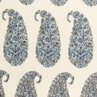 Schumacher Shirala Paisley Delft Fabric 173783