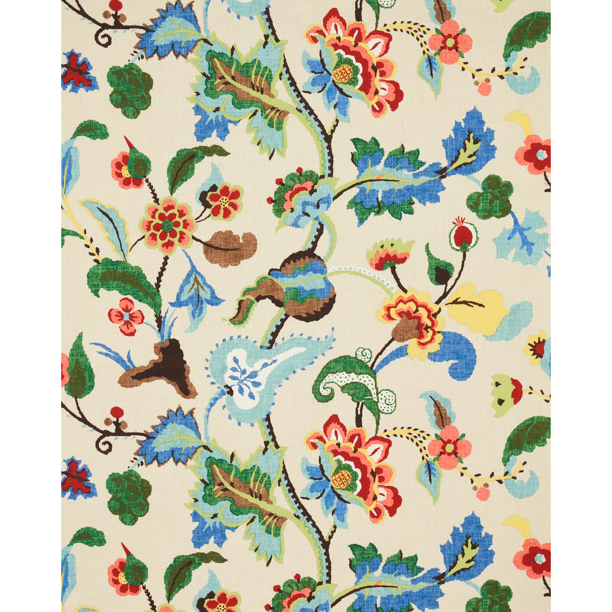 Schumacher Khantau Tree Cream Fabric Sample 173910