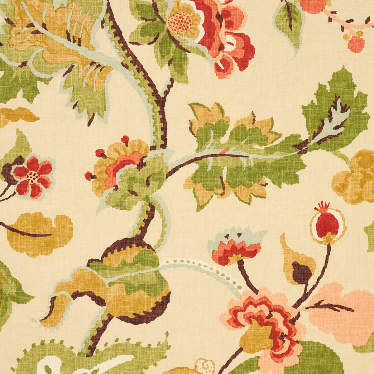 Schumacher Khantau Tree Honey Fabric 173911