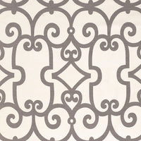 Schumacher Manor Gate Charcoal Fabric 174153
