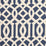 Schumacher Imperial Trellis II Ivory / Navy Fabric 174411