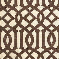 Schumacher Imperial Trellis II Java / Cream Fabric 174413