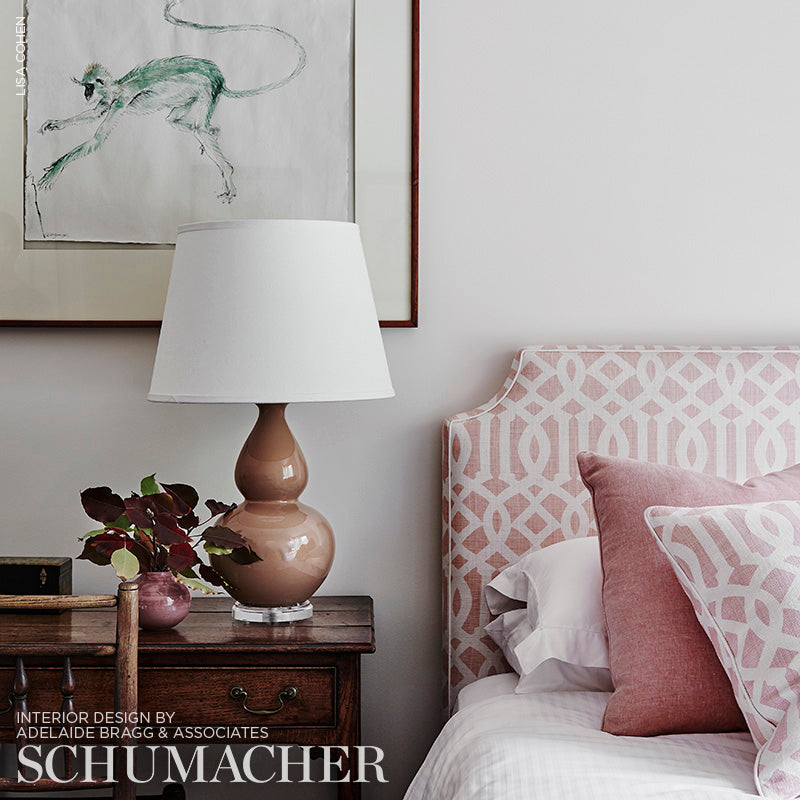 Schumacher Imperial Trellis II Blush Fabric 174416