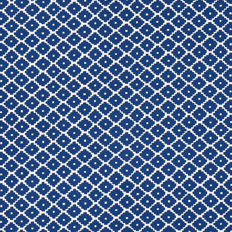 Schumacher Ziggurat Blue Fabric 174487