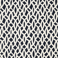 Schumacher Chain Link Navy Fabric 174495