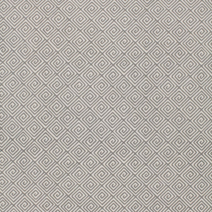 Schumacher Greek Key Smoke Fabric Sample 174501