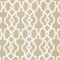 Schumacher Summer Palace Fret Sand Fabric 174590