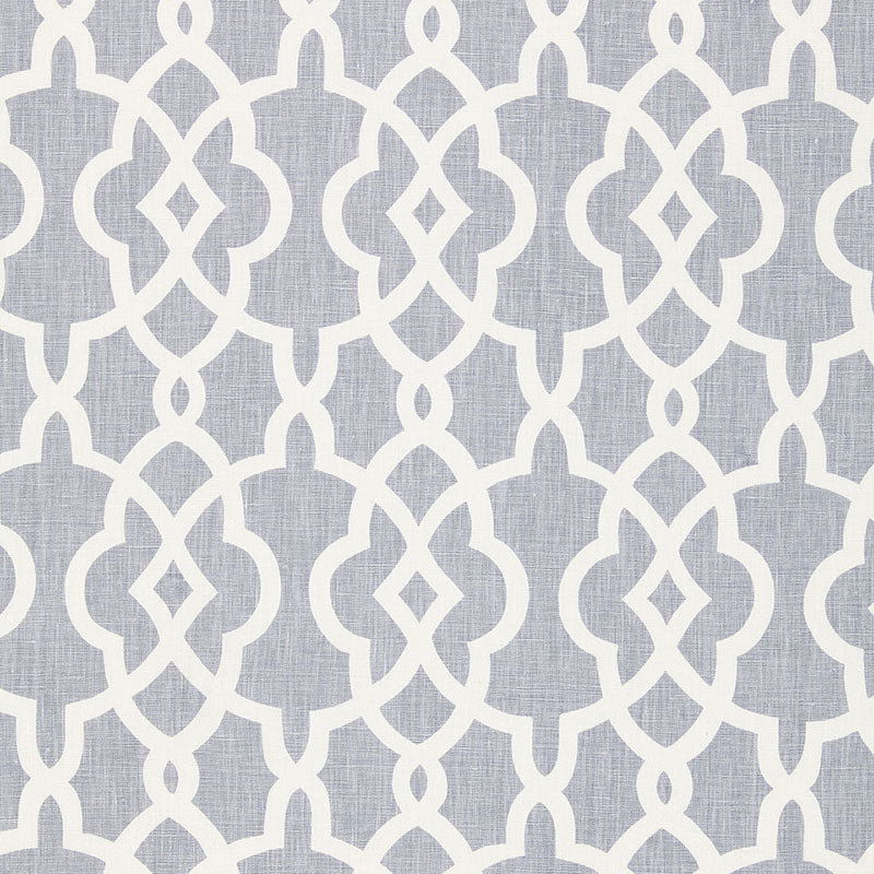 Schumacher Summer Palace Fret Wisteria Fabric Sample 174592