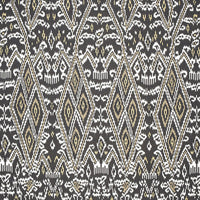 Schumacher Maya Ikat Print Ash Fabric 174750