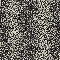 Schumacher Leopard Linen Print Ebony Fabric 174841