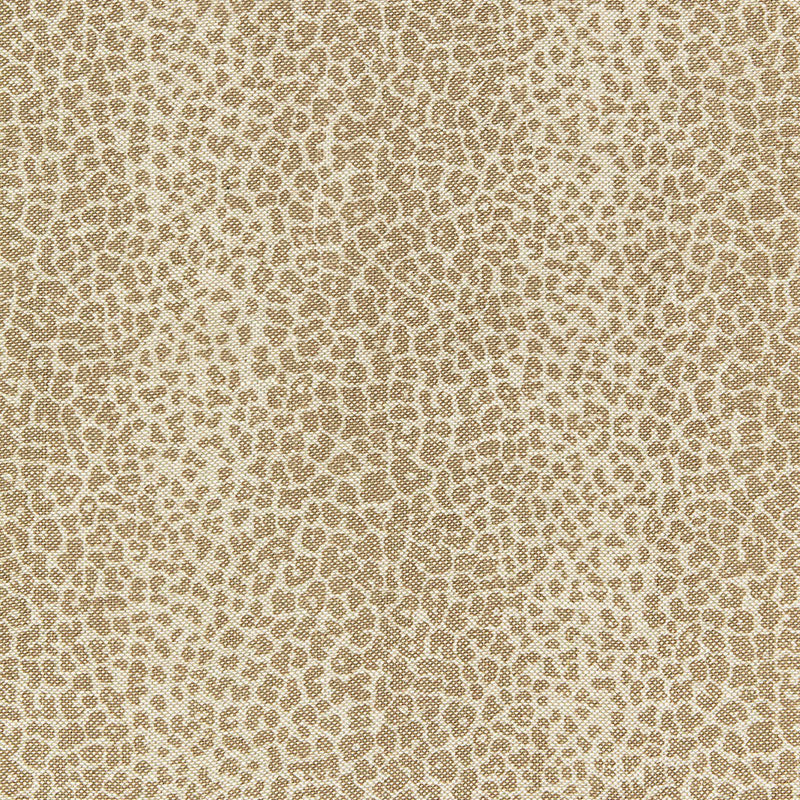 Schumacher Leopard Linen Print Sesame Fabric Sample 174842