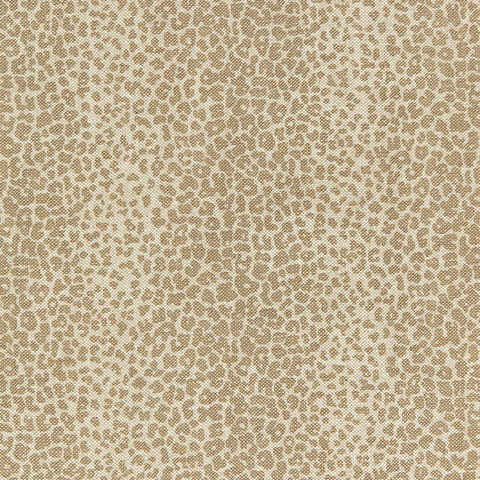 Schumacher Leopard Linen Print Sesame Fabric 174842