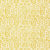 Schumacher Kalika Paisley Print Citron Fabric 174863