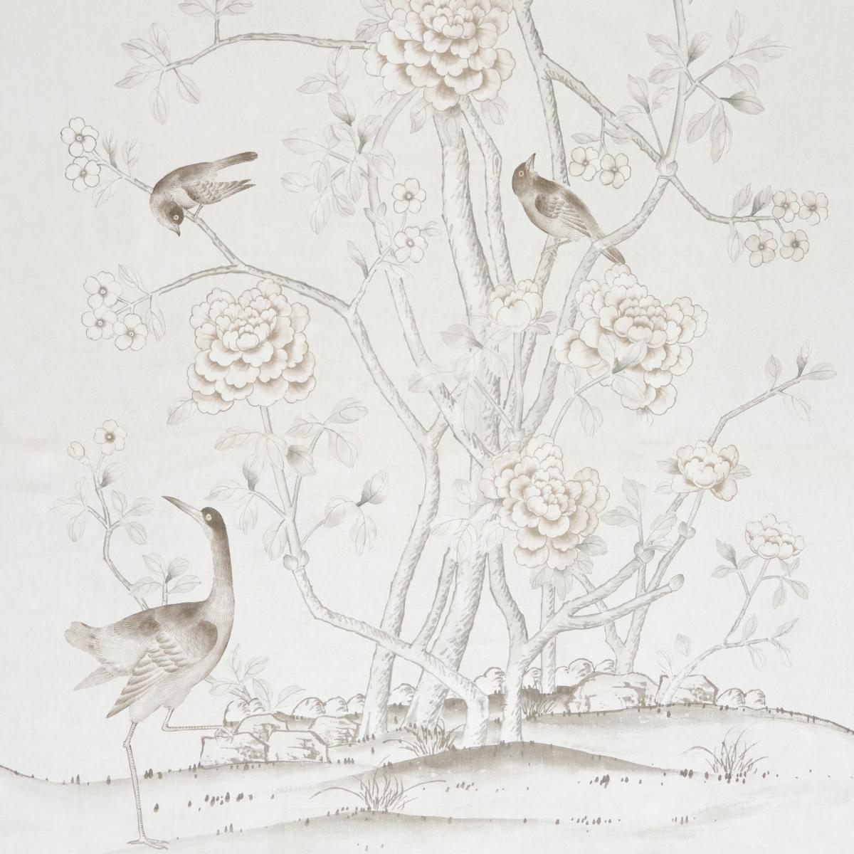 Schumacher Chinois Palais Neutral Fabric Sample 175048