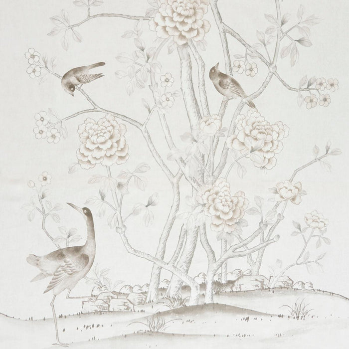 Schumacher Chinois Palais Neutral Fabric Sample 175048