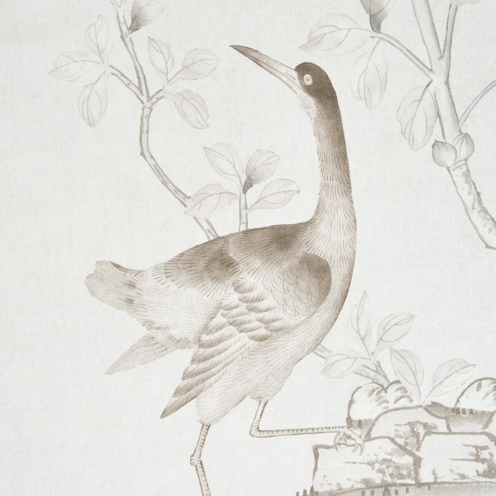 Schumacher Chinois Palais Neutral Fabric Sample 175048