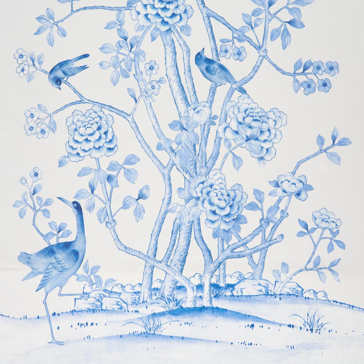 Schumacher Chinois Palais Porcelain Fabric Sample 175049