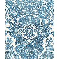 Schumacher Tremezzo Damask Caspian Fabric 175090