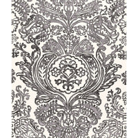 Schumacher Tremezzo Damask Graphite Fabric 175091