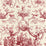 Schumacher Le Couronnement De La Rosiere Rouge Fabric Sample 175270