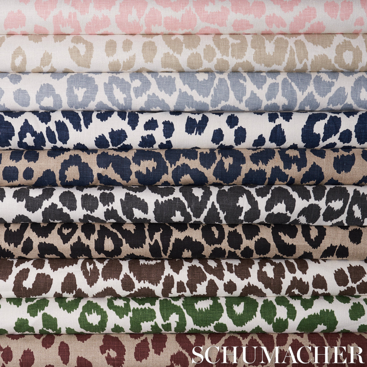 Schumacher Iconic Leopard Ink Fabric Sample 175720