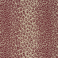 Schumacher Iconic Leopard Raisin/Natural Fabric 175726