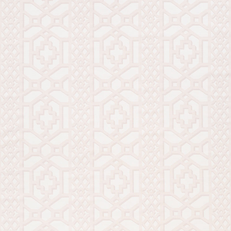 Schumacher Zanzibar Trellis Matte Blush Fabric Sample 175743