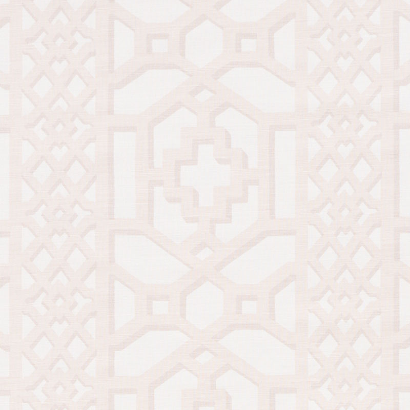 Schumacher Zanzibar Trellis Matte Blush Fabric Sample 175743