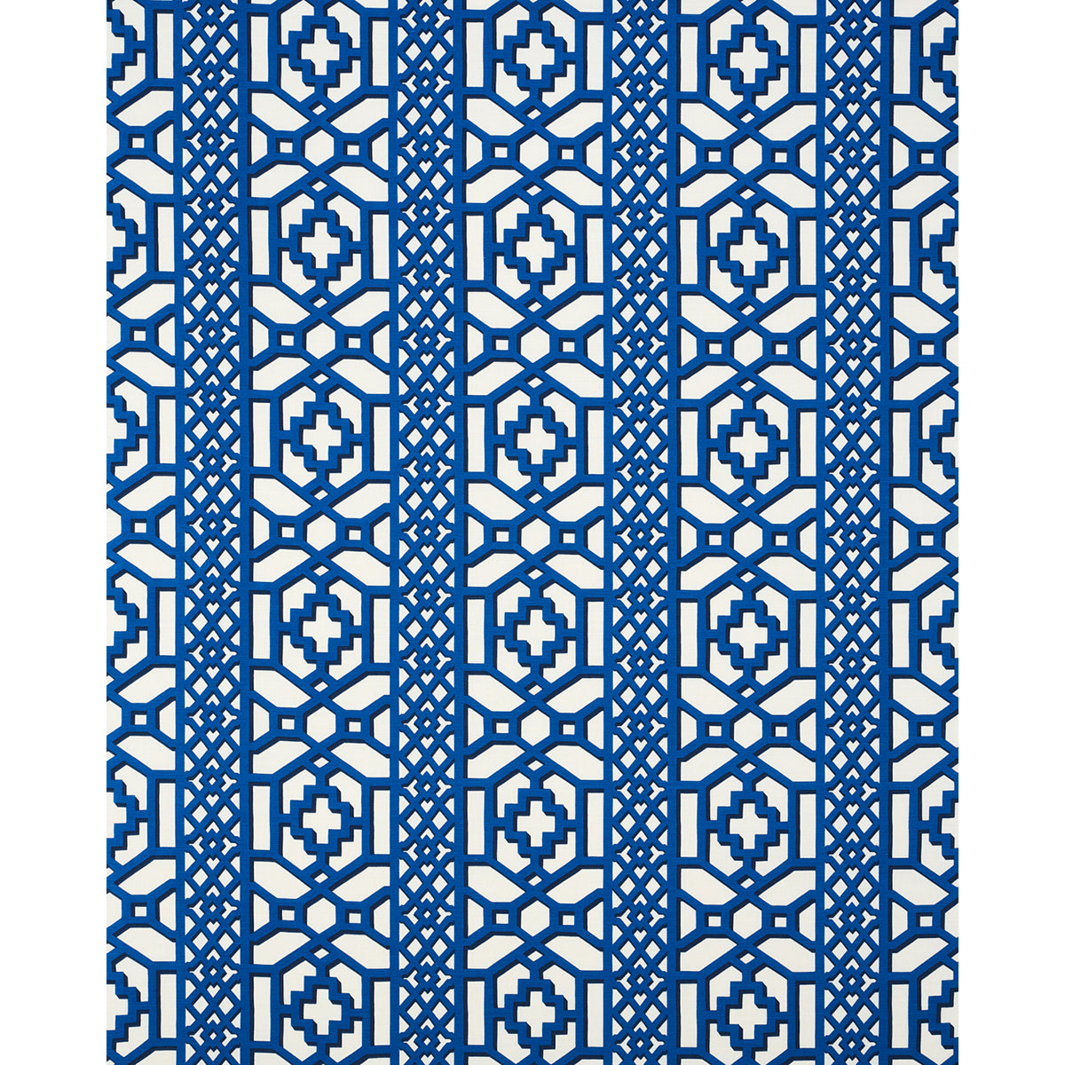 Schumacher Zanzibar Trellis Navy Fabric 175749