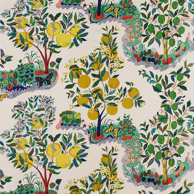 Schumacher Citrus Garden Primary 175760 Fabric | 40% Off (Samples)