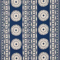 Schumacher Bora Bora Print Marine Fabric 175841