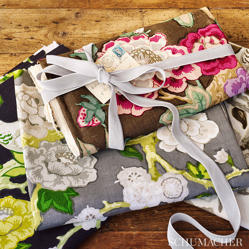Schumacher Bermuda Blossoms Slate 175872 Fabric | 40% Off (Samples)