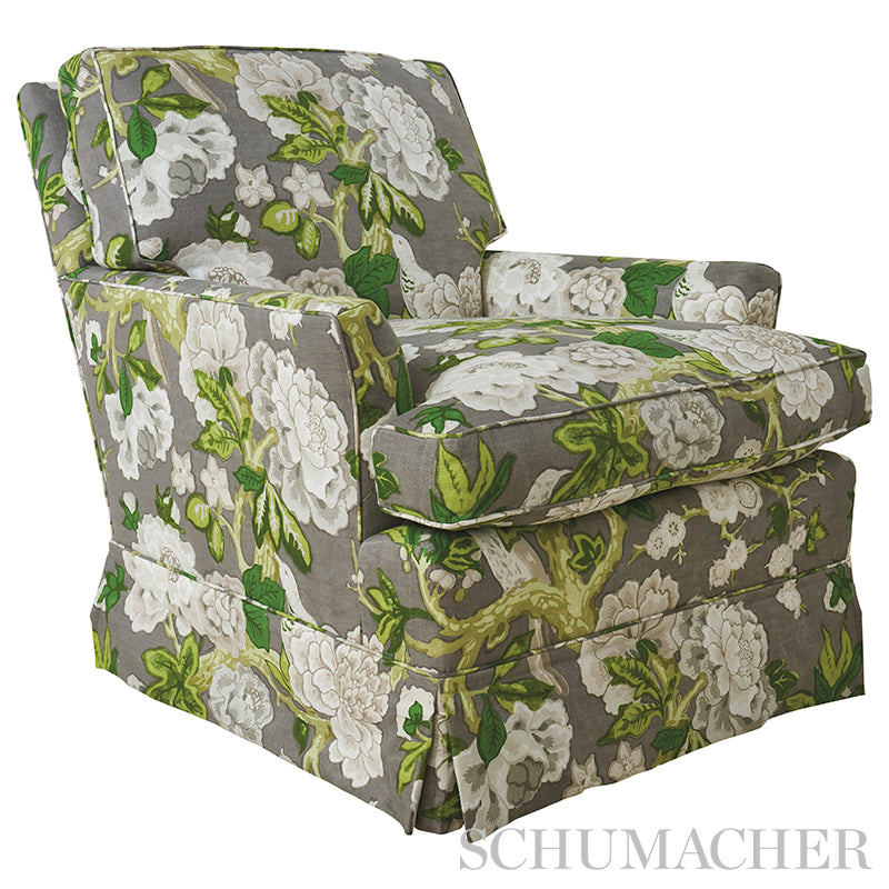 Schumacher Bermuda Blossoms Slate 175872 Fabric | 40% Off (Samples)
