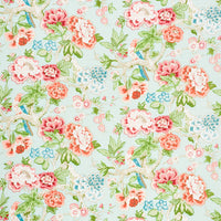 Schumacher Bermuda Blossoms Aqua Fabric 175877