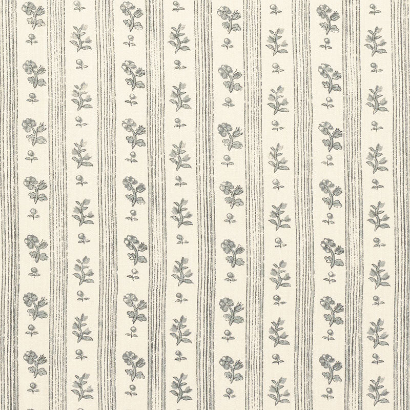 Schumacher Cabanon Stripe Gris Fabric 175961