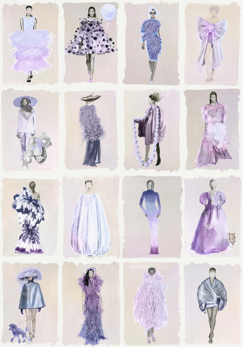 Cole & Son Couture Carousel Lavender Wallpaper Sample 175/1005.CS.0