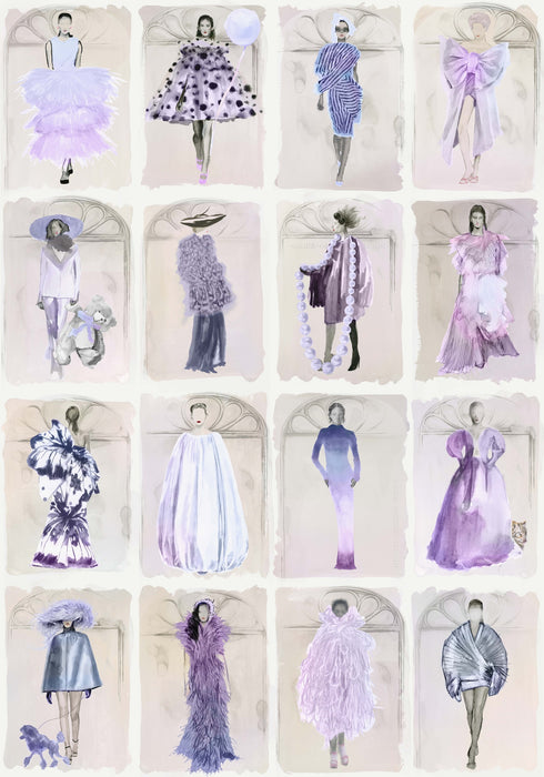 Cole & Son Couture Carousel W Lavender P Wallpaper Sample 175/2011M.CS.0