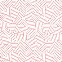 Schumacher Deconstructed Stripe Red Fabric 176051