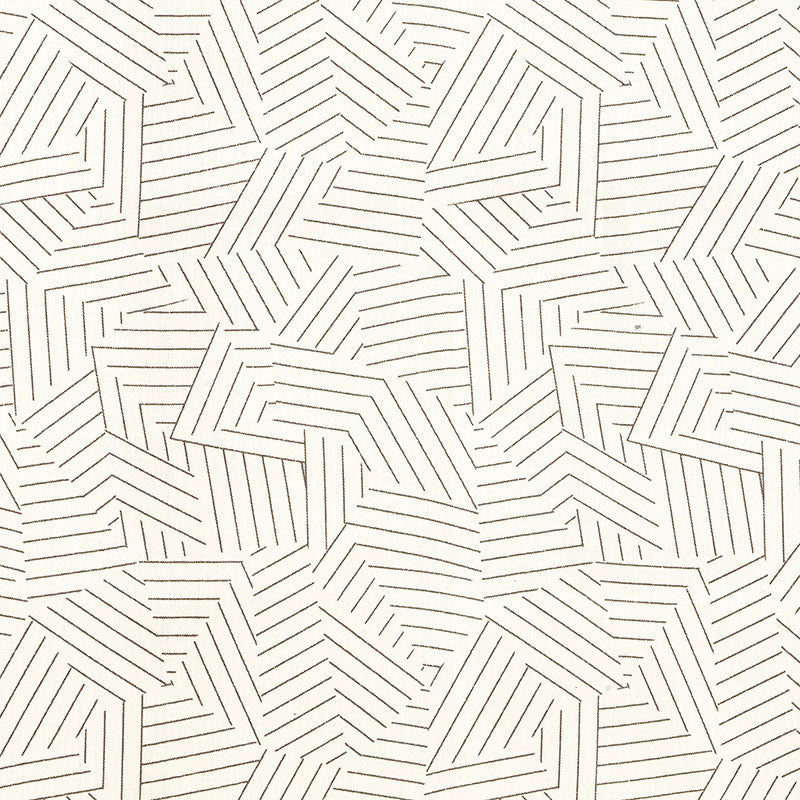 Schumacher Deconstructed Stripe Greige Fabric Sample 176053