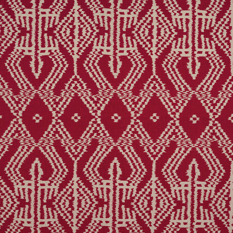 Schumacher Asaka Ikat Red Fabric 176090