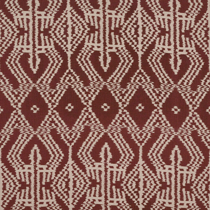 Schumacher Asaka Ikat Raisin Fabric Sample 176092