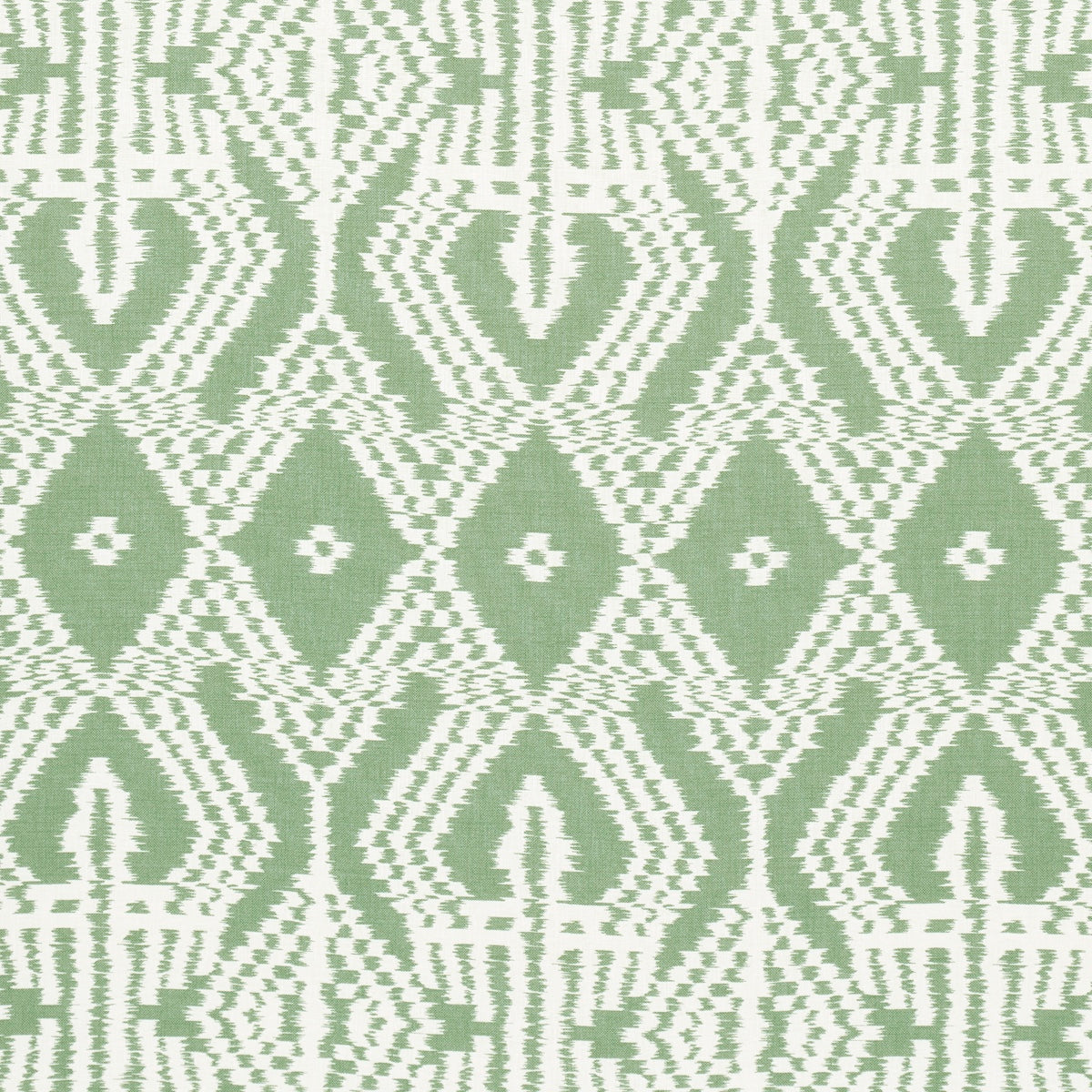 Schumacher Asaka Ikat Green Fabric Sample 176097