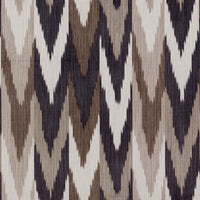 Schumacher Kashgar Velvet Ikat Carbon & Teak Fabric 176101