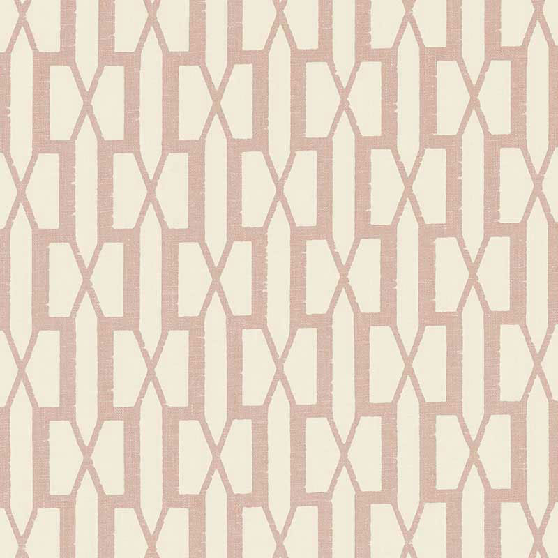 Schumacher Belvedere Temple Pink Fabric Sample 176111