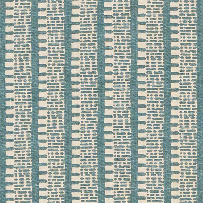Schumacher Kiosk Peacock Blue Fabric Sample 176135