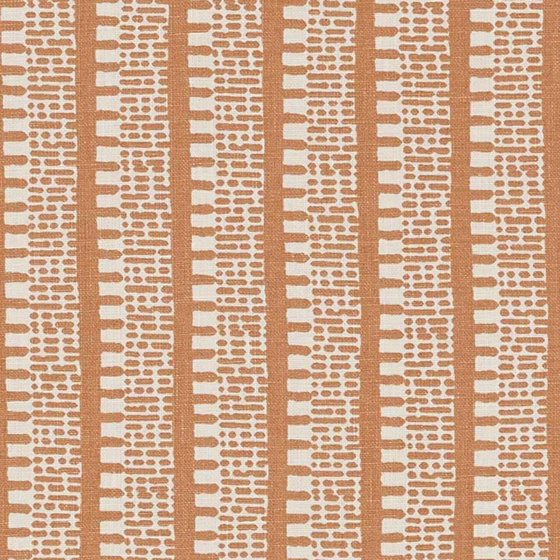 Schumacher Kiosk Burnt Orange Fabric Sample 176136
