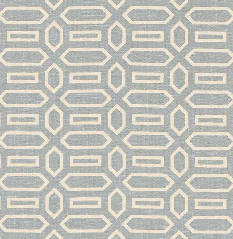 Schumacher Pavilion Orpington Blue Fabric 176144