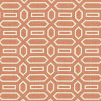 Schumacher Pavilion Burnt Orange Fabric 176146